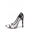 Black and white heels - Klasične cipele - 