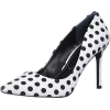 Black and white polka dots pumps court - Klasyczne buty - 