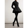 Black coat dress - アウター - 