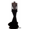Black detail gown - Haljine - 