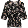 Black floral top - Koszule - krótkie - 