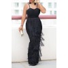 Black fringe dress - Obleke - 