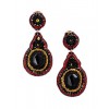 Black_red_gold_statement_earrings_ - イヤリング - 