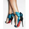 Black shoes with blue bow - Uncategorized - 