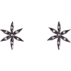 Black star flower earrings - イヤリング - 