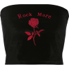 Black velvet rose top tube top - Tanks - $17.99  ~ ¥120.54
