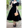 Black velvet vintage dress - Uncategorized - 