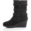 Black wedge suede boots - Stiefel - 