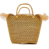 Blaise Cotton Trimmed Straw Tote by Muun - Torbice - 