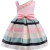 Block Stripes One Shoulder Dress - Dresses - $19.99  ~ £15.19