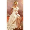 Blonde Woman in White Satin Dress - その他 - 