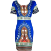 Blue African Dress - ワンピース・ドレス - 