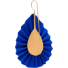 Blue And Gold Tone Teardrop Earrings - Aretes - 