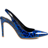 Blue Animal Print Patent Leather Shoes G - Klasični čevlji - 
