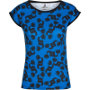 Blue Black All Over Dancing Print Slim F - Camisola - curta - 