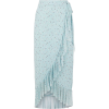 Blue Floral Midi Skirt - 裙子 - 