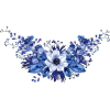 Blue Flower Bouquet - イラスト - 