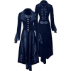 Blue Gothic Steampunk Trench Coat - アウター - 