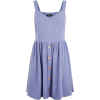 Blue Linen Dress - sukienki - 