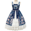 Blue Pink White Lace Lolita Dress - sukienki - 