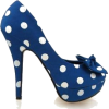 Blue Polka Dot Shoes - Klasyczne buty - 
