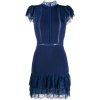 Blue Sheer Sleeve and Bottom Dress. - Anderes - 