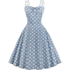 Blue Vintage Polka Dot Dress - Pozostałe - 
