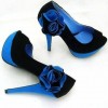 Blue and Black Formal Heels - Classic shoes & Pumps - 