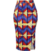 Blue and Yellow African Pencil Skirt - Skirts - 