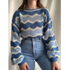 Blue crochet Tops - プルオーバー - 