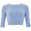 Blue crop top - Пуловер - 