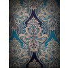 Blue damask wallpaper - Ilustracje - 