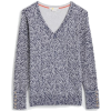 Blue dotted v-neck jumper - Пуловер - 