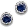 Blue sapphire stud earrings - Aretes - 