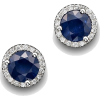 Blue sapphire stud earrings - Brincos - 