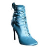 Blue satin heel - Škornji - 