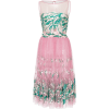 Blumarine Embroidered Floral A Line Dres - sukienki - 