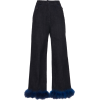 Blumarine Straight Leg Feather Trim Jean - Jeans - 