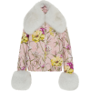 Blumarine pink floral and fur jacket - Jacket - coats - 