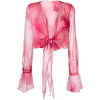 Blumarine rose-print cropped blouse - Košulje - kratke - 