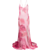 Blumarine rose-print silk gown - Obleke - 