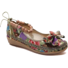 Bohemian beaded ankle strap loafers - Flats - 