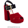 Prada - Bicolor Velvet Sandals - Sandale - 