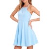 BomDeals Women's Cute Spring Midi Sleeveless Swing Shift Light Blue/Red Wedding Skater Dress - Dresses - $16.88 