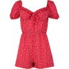 Boohoo Square Neck Polka Dot Woven Plays - Overall - 