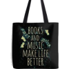Book music tote bag by  FandomizedRose - Putne torbe - 