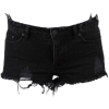 Black Denim Cut-off - Spodnie - krótkie - 