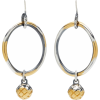 Bottega Veneta Antique Silver Drop Hoop - Earrings - 