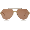 Bottega Veneta Oversized Aviator Gold-To - Sunglasses - 