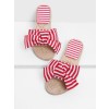 Bow Decor Striped Sandals - Sandale - $21.00  ~ 18.04€